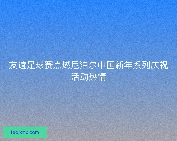 友谊足球赛点燃尼泊尔中国新年系列庆祝活动热情